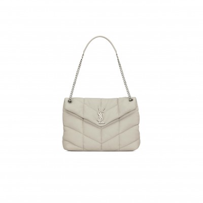 YSL PUFFER MEDIUM CHAIN BAG IN QUILTED LAMBSKIN 5774751EL009207 (35*23*13.5cm)