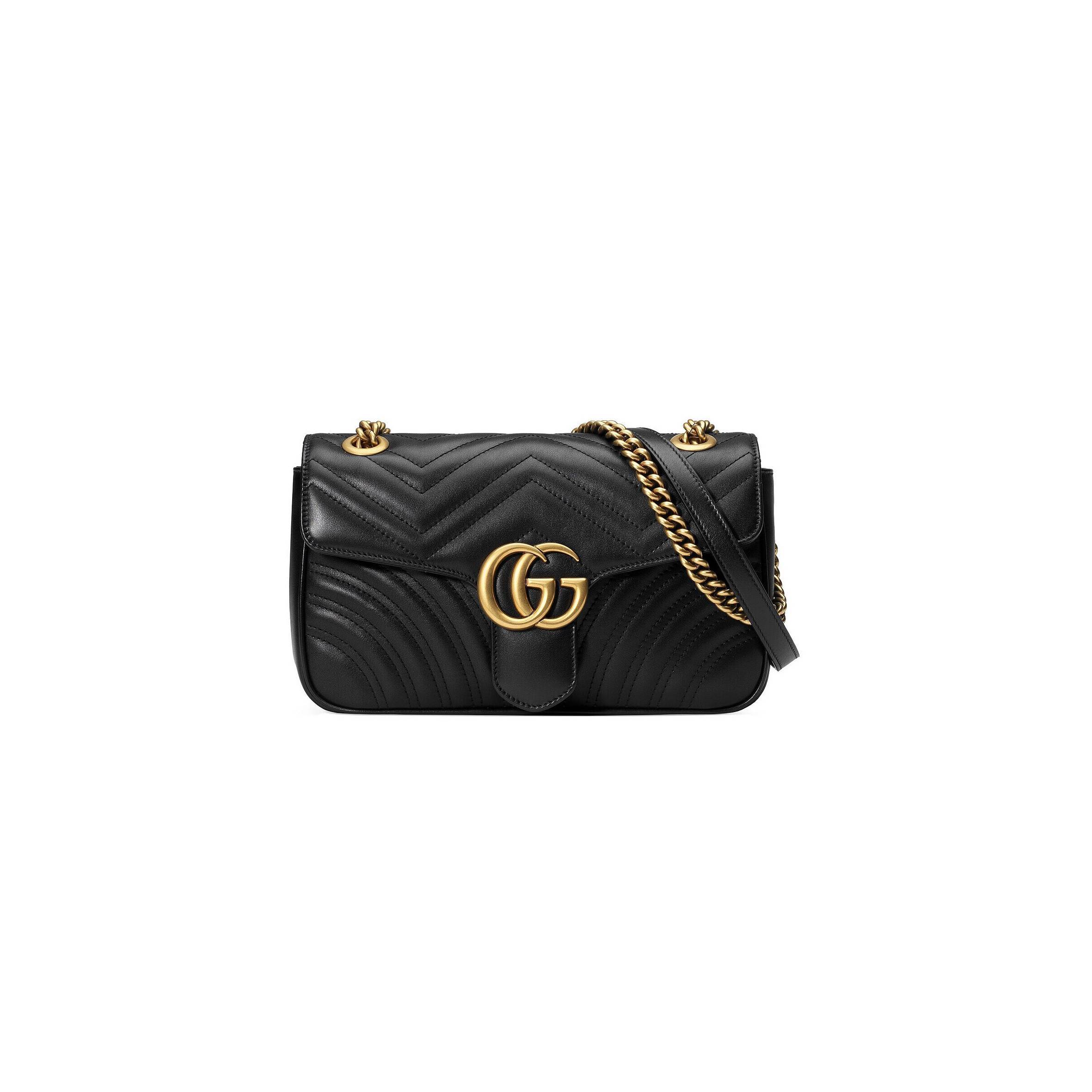 GUCCI GG MARMONT SMALL MATELASSÉ SHOULDER BAG  443497 (26*15*7cm)