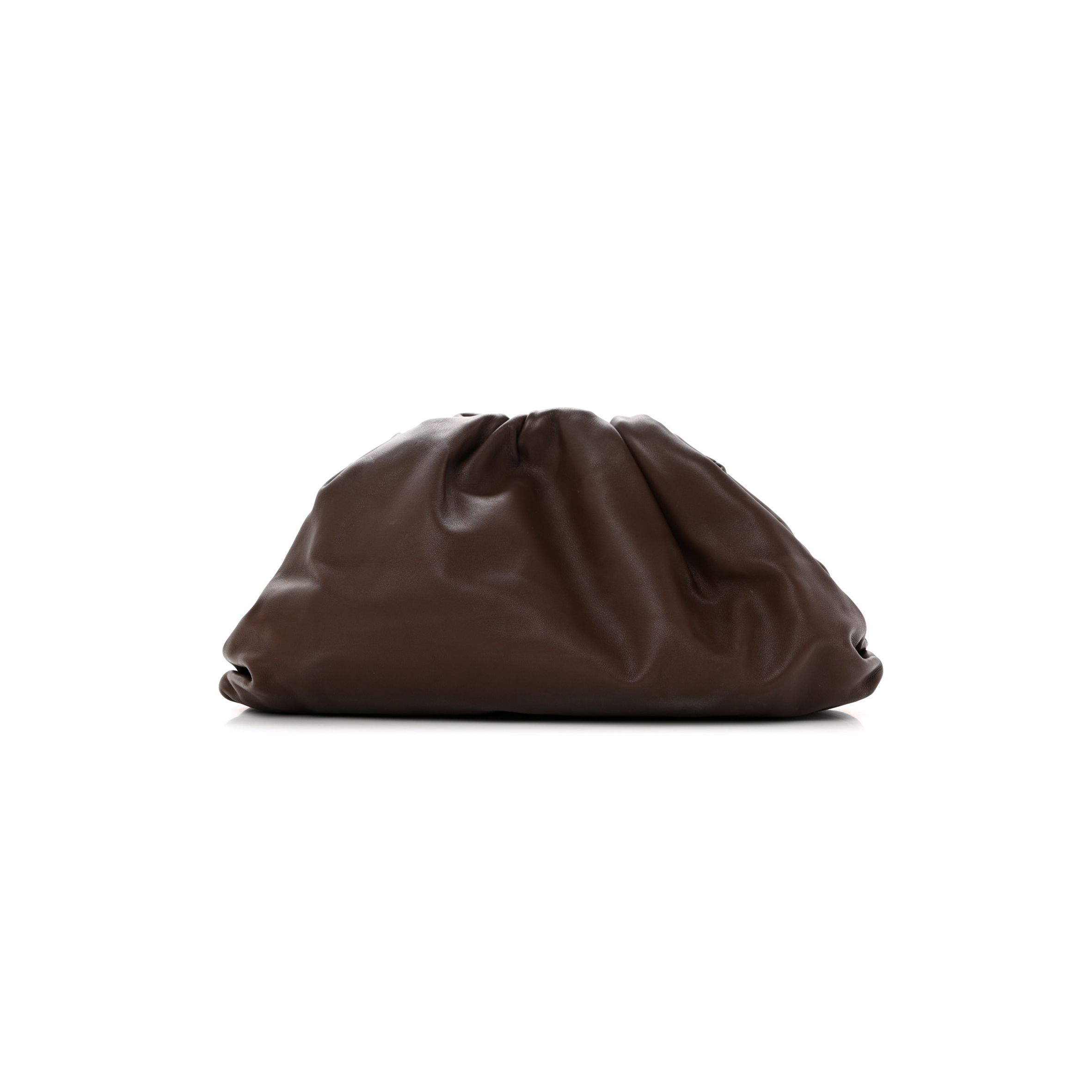 BOTTEGA VENETA SMOOTH BUTTER CALF THE POUCH OVERSIZED CLUTCH BROWNIE (38*19*8cm)