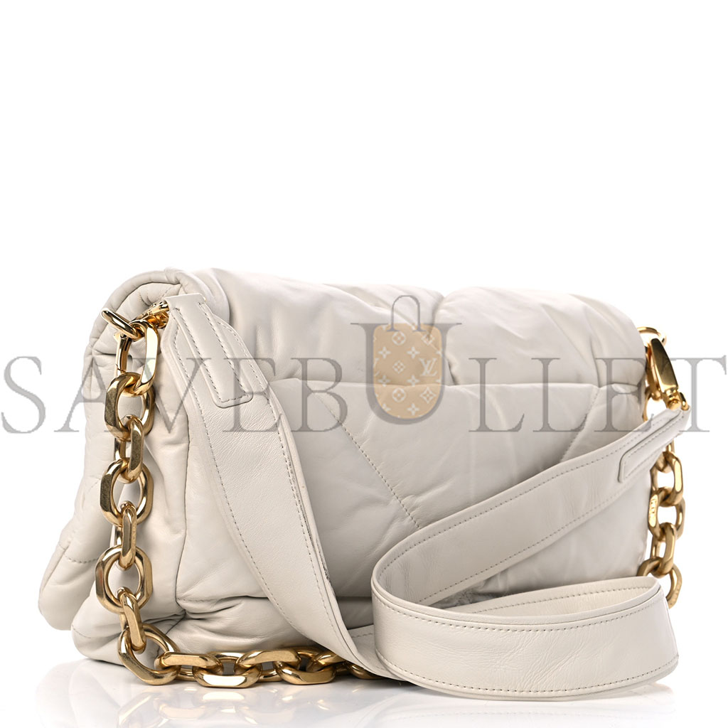 PRADA NAPPA PADDED SYSTEM PATCHWORK BAG WHITE (23*17*8cm)