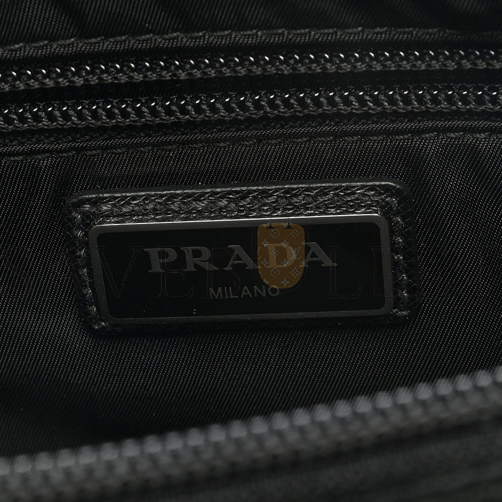 PRADA RE-NYLON SAFFIANO BELT BAG BLACK (21*13*5cm)