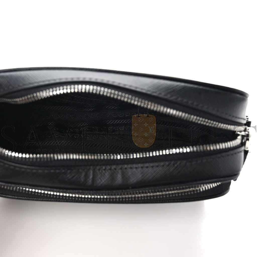 PRADA SAFFIANO SHOULDER BAG BLACK (20*14*8cm)