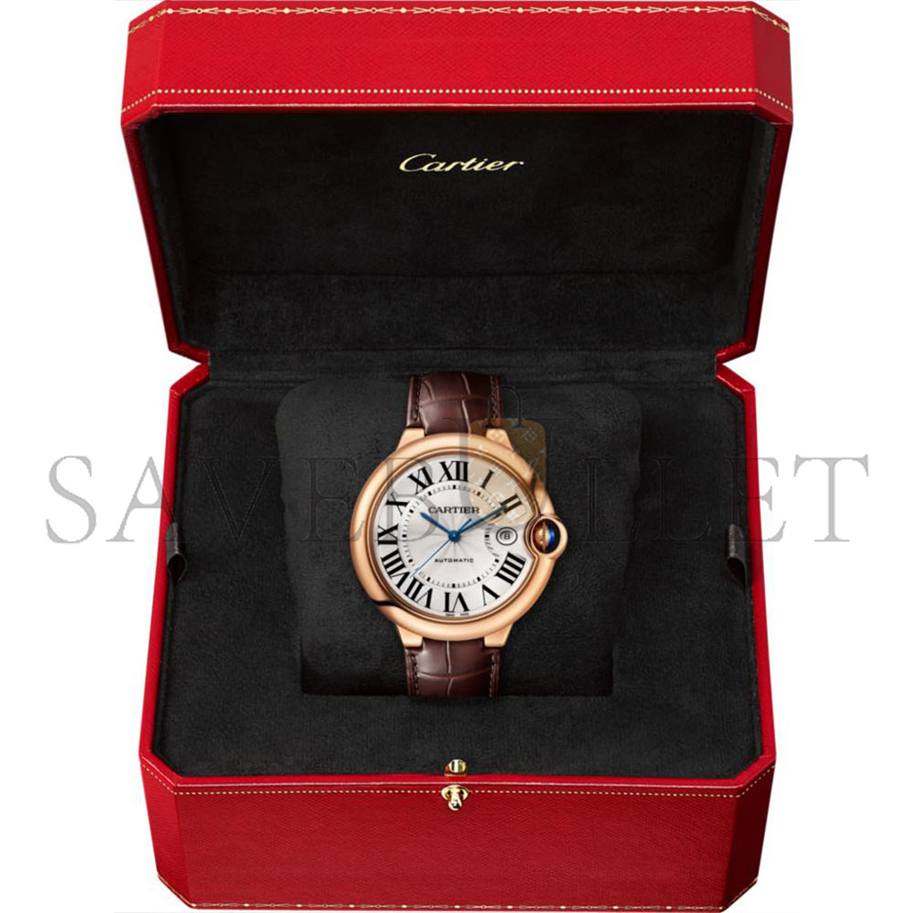CARTIER BALLON BLEU DE MEN'S SILVER BROWN CARTIER WATCH WGBB0030 CARTIER BALLON BLEU DE MEN'S SILVER BROWN CARTIER WATCH WGBB0030