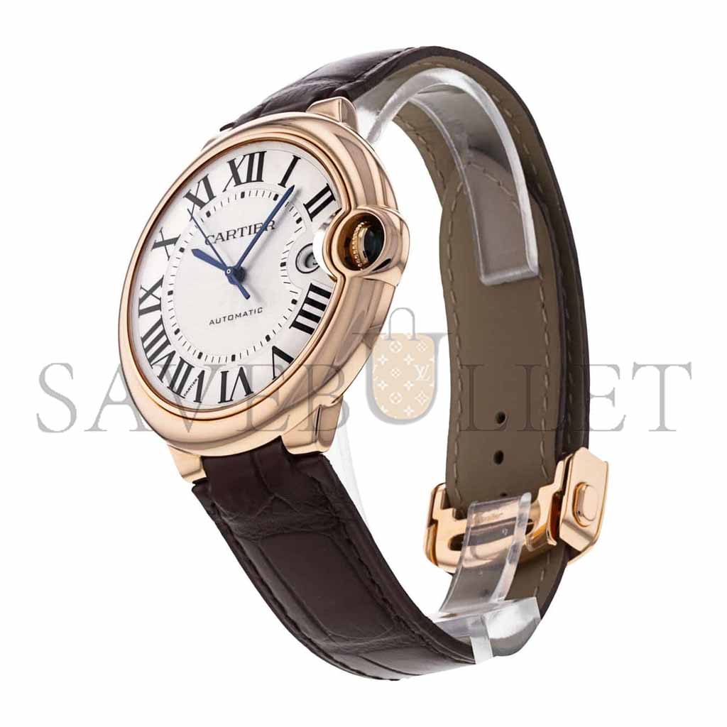 CARTIER BALLON BLEU DE MEN'S SILVER BROWN CARTIER WATCH WGBB0030 CARTIER BALLON BLEU DE MEN'S SILVER BROWN CARTIER WATCH WGBB0030