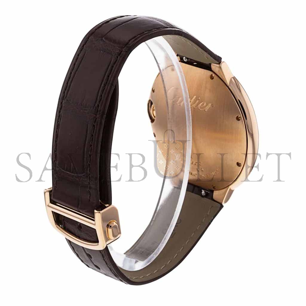CARTIER BALLON BLEU DE MEN'S SILVER BROWN CARTIER WATCH WGBB0030 CARTIER BALLON BLEU DE MEN'S SILVER BROWN CARTIER WATCH WGBB0030