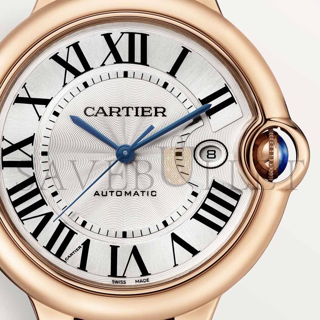 CARTIER BALLON BLEU DE MEN'S SILVER BROWN CARTIER WATCH WGBB0030 CARTIER BALLON BLEU DE MEN'S SILVER BROWN CARTIER WATCH WGBB0030