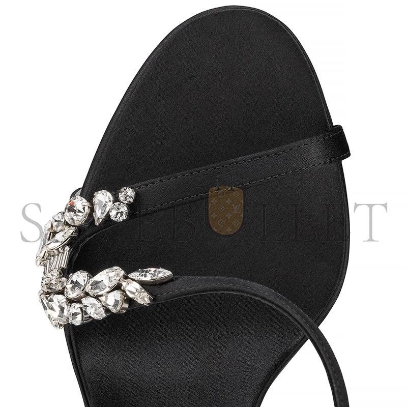 CHRISTIAN LOUBOUTIN ROSALIE RED CARPET 100 MM PUMPS-CREPE SATIN-BLACK-WOMEN 1250538B439 CHRISTIAN LOUBOUTIN ROSALIE RED CARPET 100 MM PUMPS-CREPE SATIN-BLACK-WOMEN 1250538B439