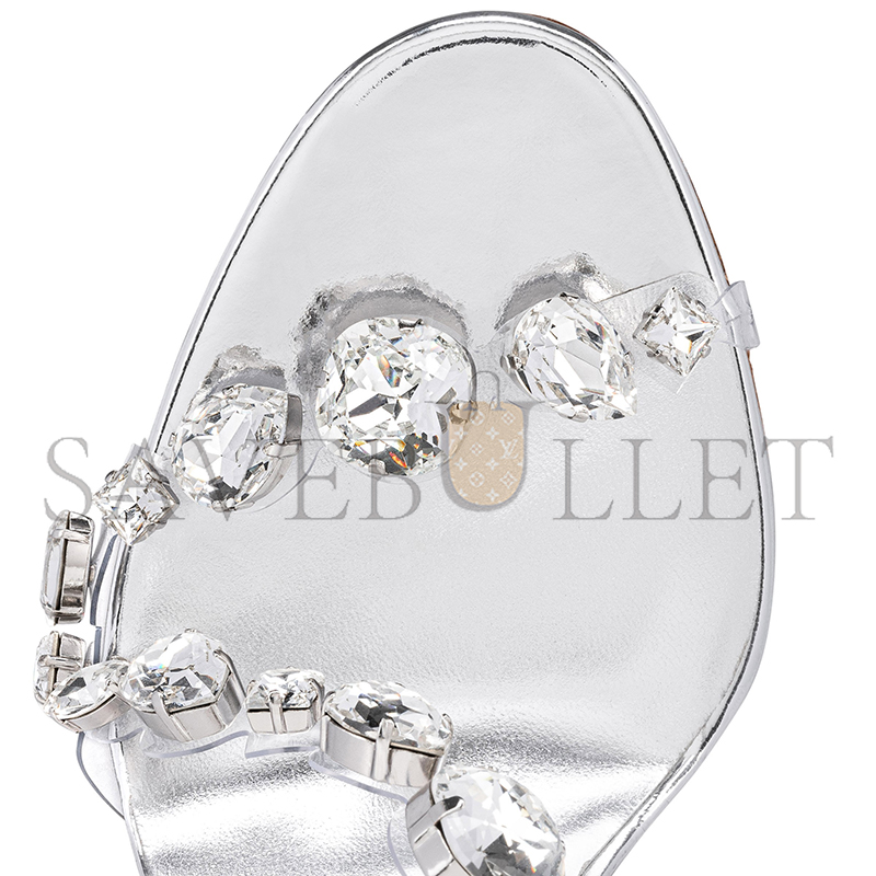 CHRISTIAN LOUBOUTIN ROSALIE JEWEL 100 MM SANDALS-TPU AND LAMINATED CALF LEATHER-CRYSTAL-WOMEN 1250147S338 CHRISTIAN LOUBOUTIN ROSALIE JEWEL 100 MM SANDALS-TPU AND LAMINATED CALF LEATHER-CRYSTAL-WOMEN 1250147S338