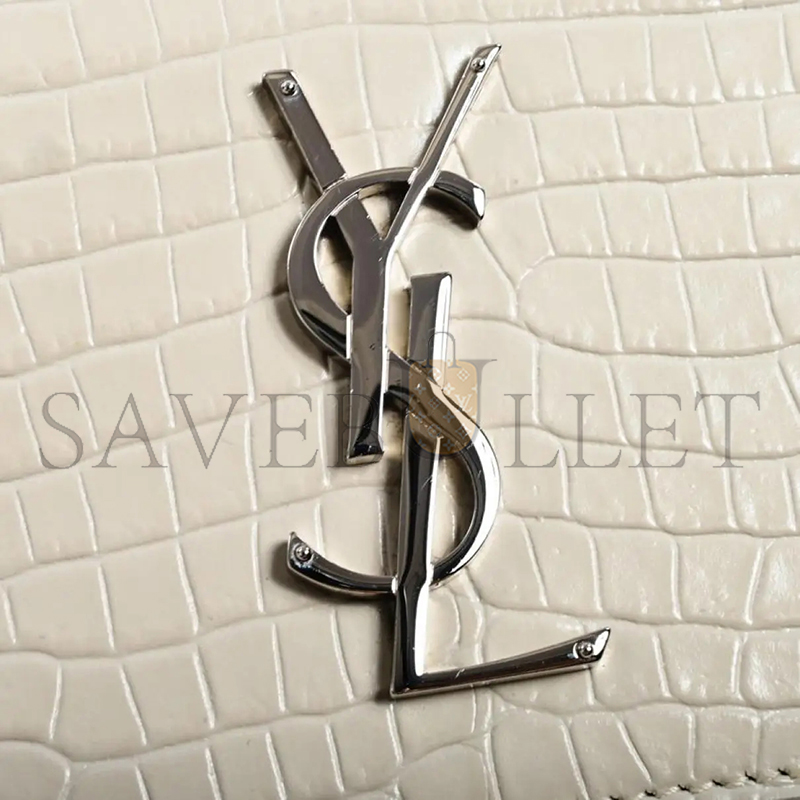 YSL SUNSET MEDIUM CHAIN BAG IN CROCODILE-EMBOSSED SHINY LEATHER 4229064996L (22*16*6.5cm)