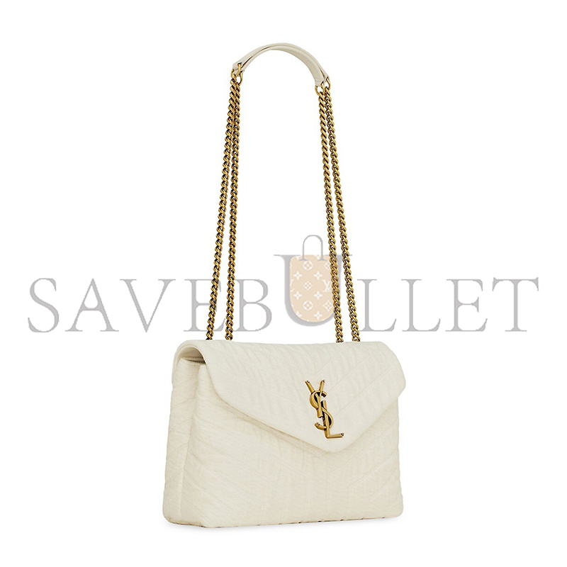 YSL LOULOU SMALL IN QUILTED COTTON 494699FABQ99133 (23*17*9cm)