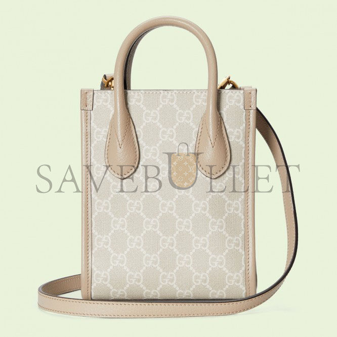 GUCCI MINI TOTE BAG WITH INTERLOCKING&G  671623 (20*16*7cm）