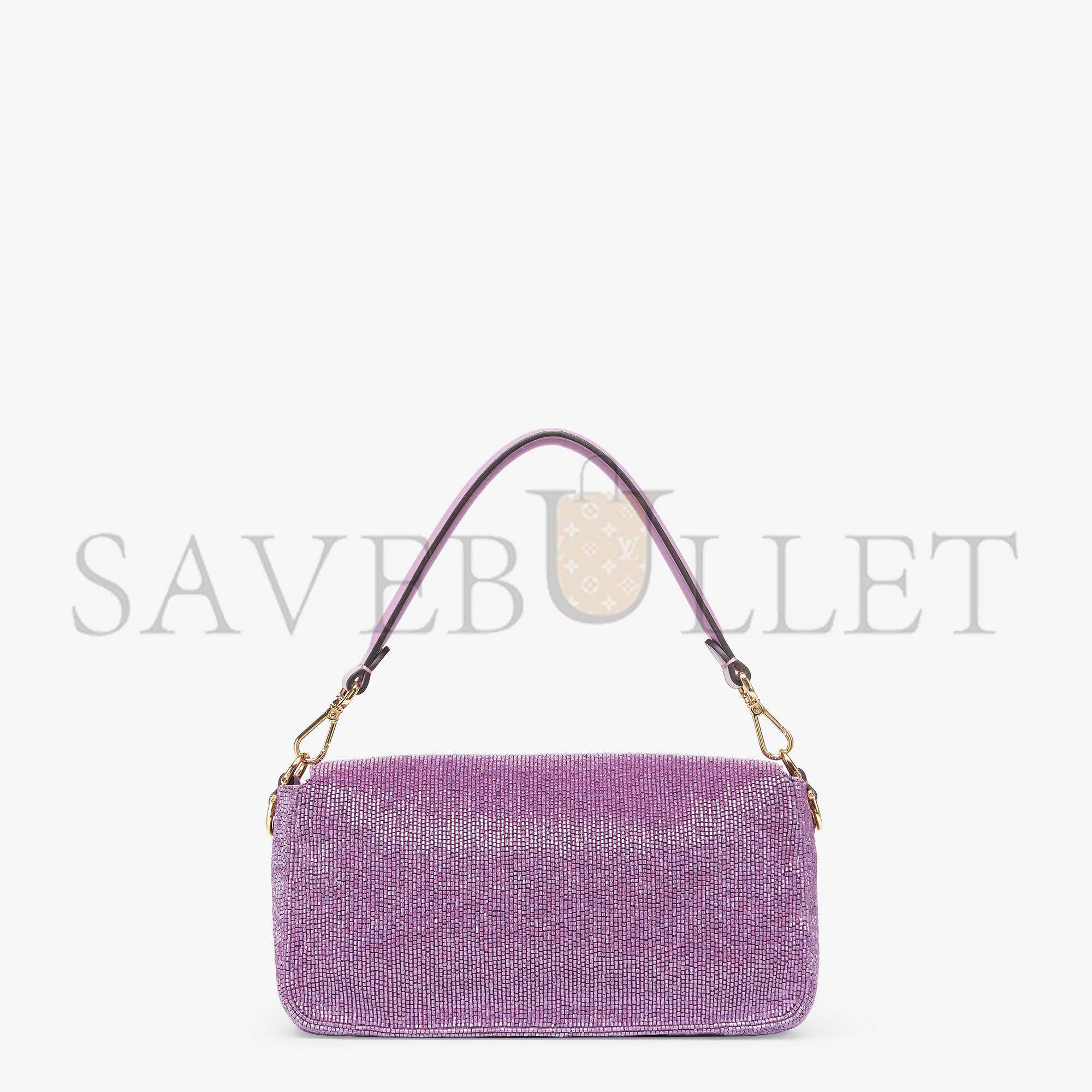 FENDI BAGUETTE - RE-EDITION BAG IN LILAC BEADS 8BR600AM2LF1JCO (27*15*6cm)