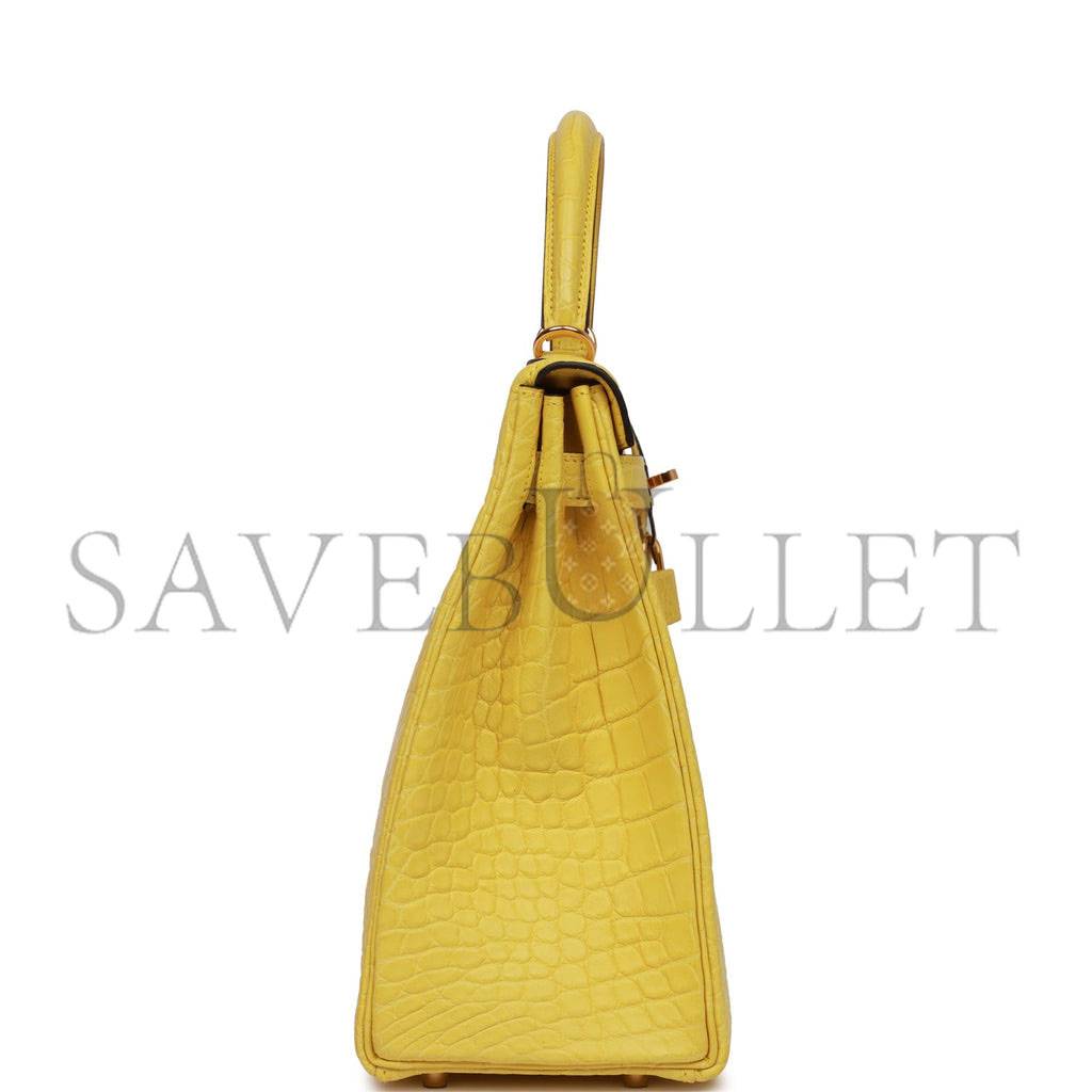 HERMES SPECIAL ORDER (HSS) KELLY RETOURNE 32 MIMOSA MATTE ALLIGATOR GOLD HARDWARE (32.*23*10.5cm) HERMES SPECIAL ORDER (HSS) KELLY RETOURNE 32 MIMOSA MATTE ALLIGATOR GOLD HARDWARE (32.*23*10.5cm)