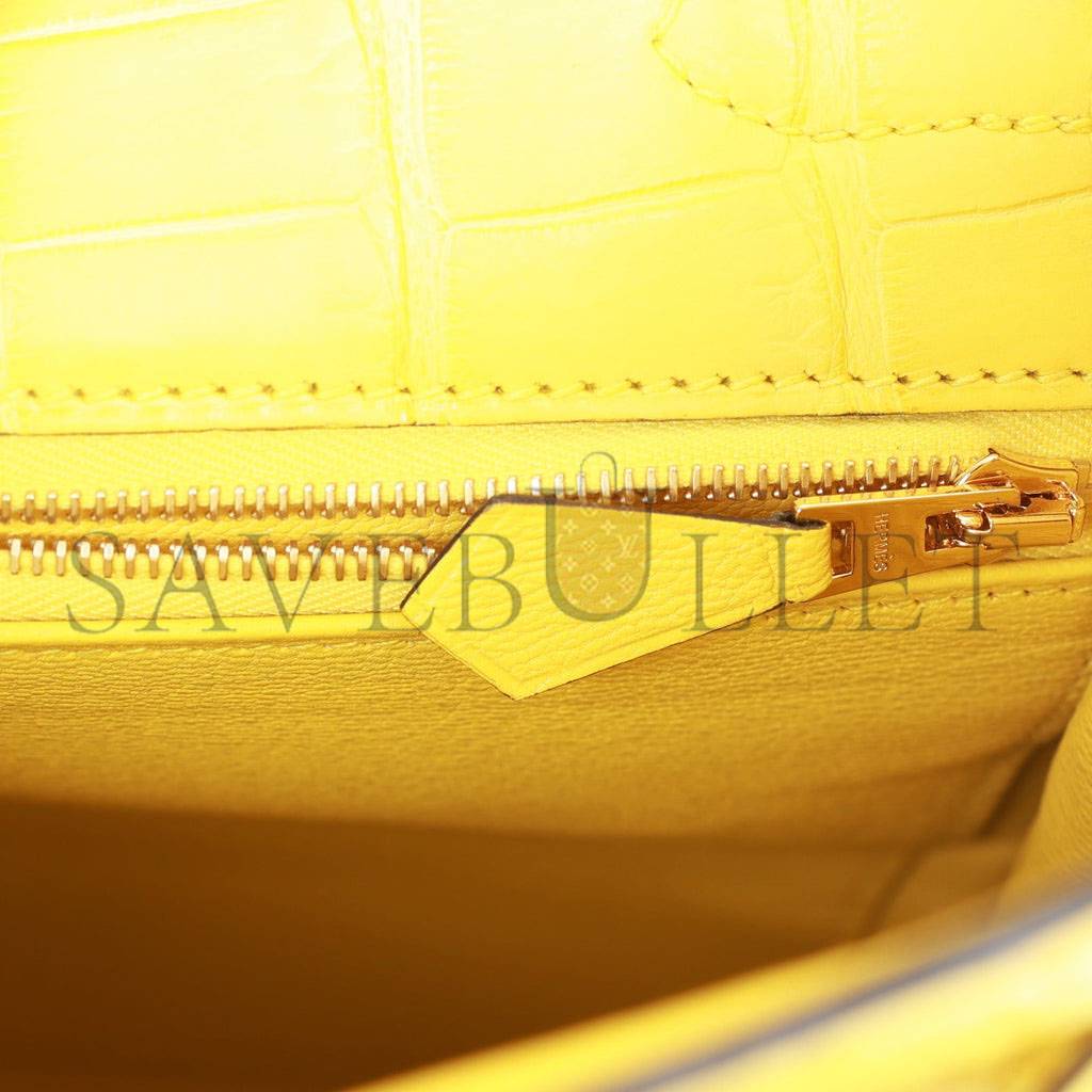 HERMES SPECIAL ORDER (HSS) KELLY RETOURNE 32 MIMOSA MATTE ALLIGATOR GOLD HARDWARE (32.*23*10.5cm) HERMES SPECIAL ORDER (HSS) KELLY RETOURNE 32 MIMOSA MATTE ALLIGATOR GOLD HARDWARE (32.*23*10.5cm)