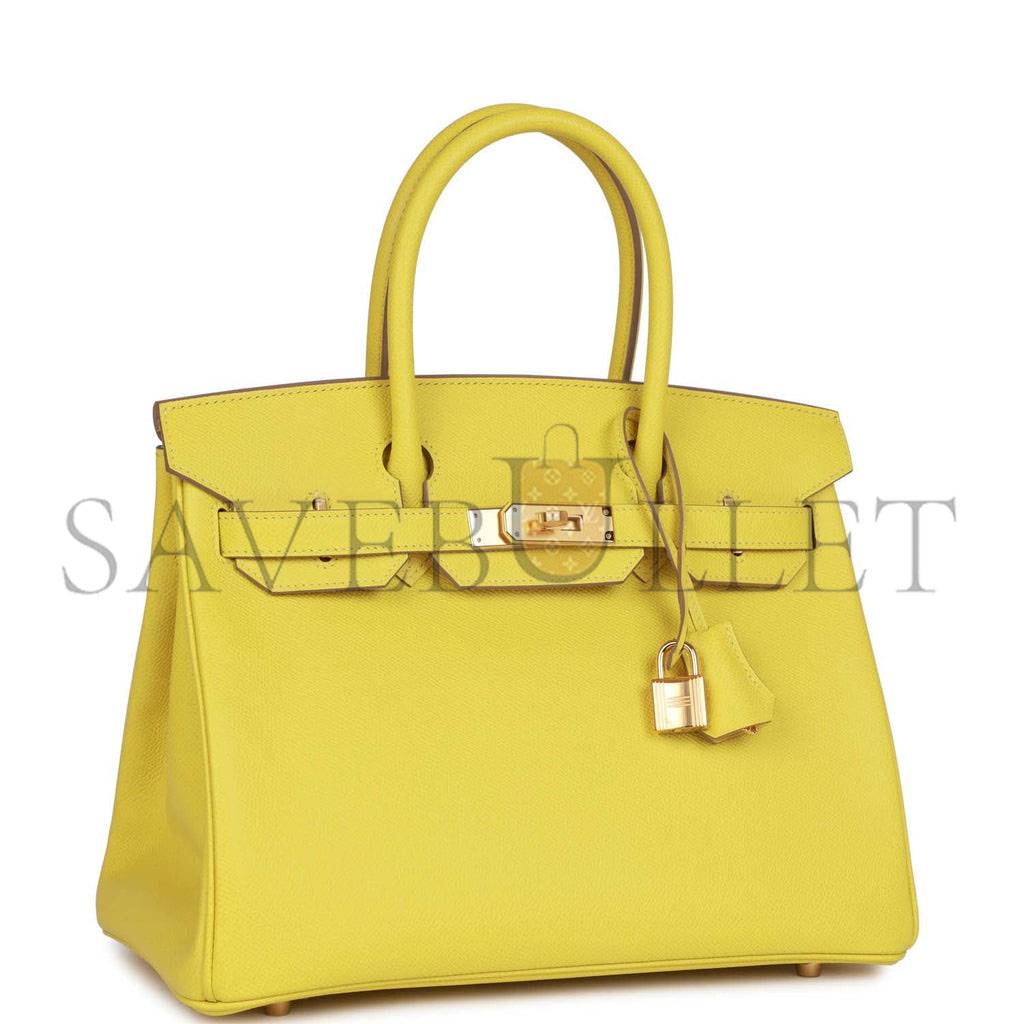 HERMES BIRKIN 30 LIME EPSOM GOLD HARDWARE (30cm)