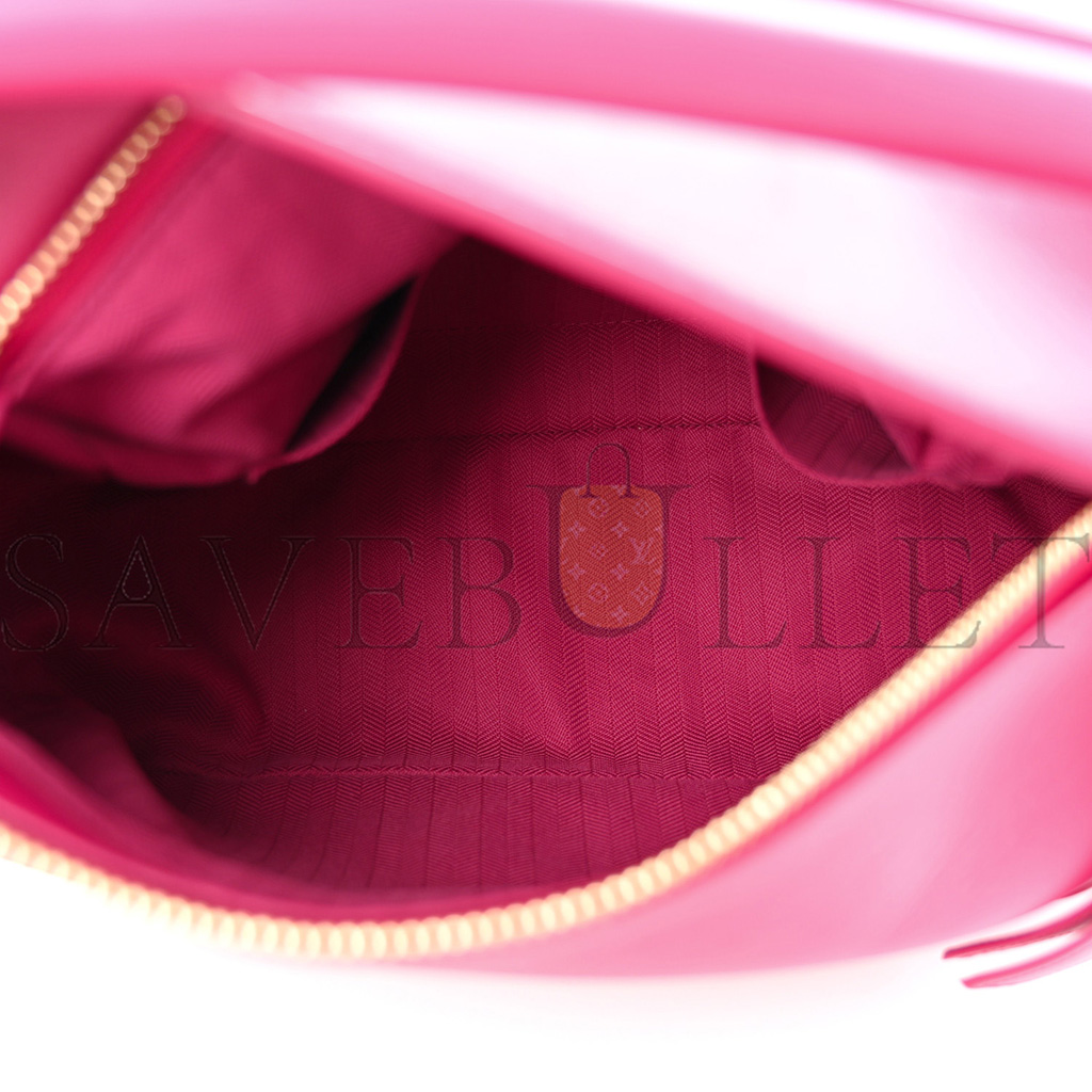 LOEWE SATIN CALFSKIN MONOCHROME SMALL PUZZLE EDGE BAG RUBY RED GLAZE (24*16.5*10.5cm)