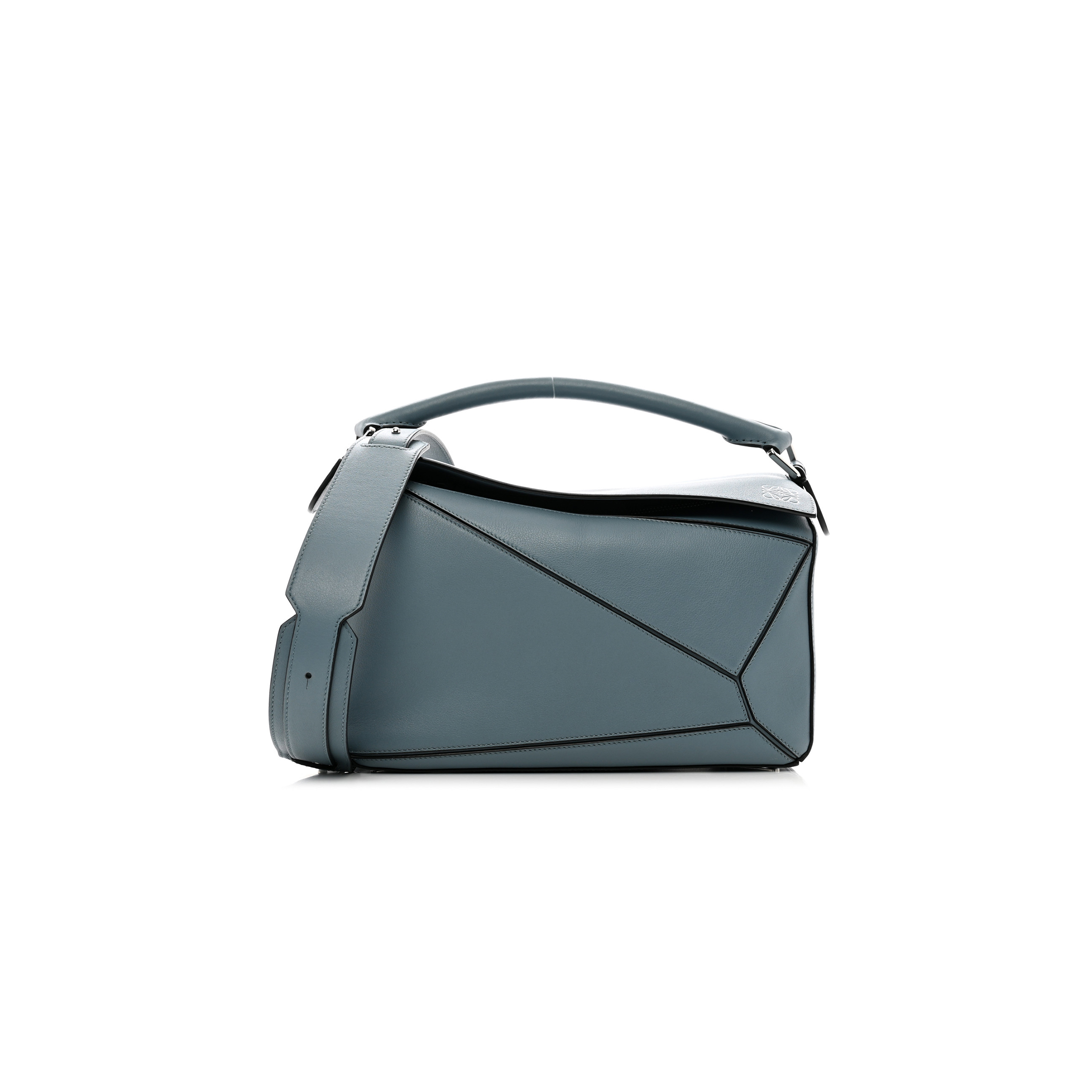 LOEWE CALFSKIN MEDIUM PUZZLE BAG STONE BLUE (29*19.5*14cm)