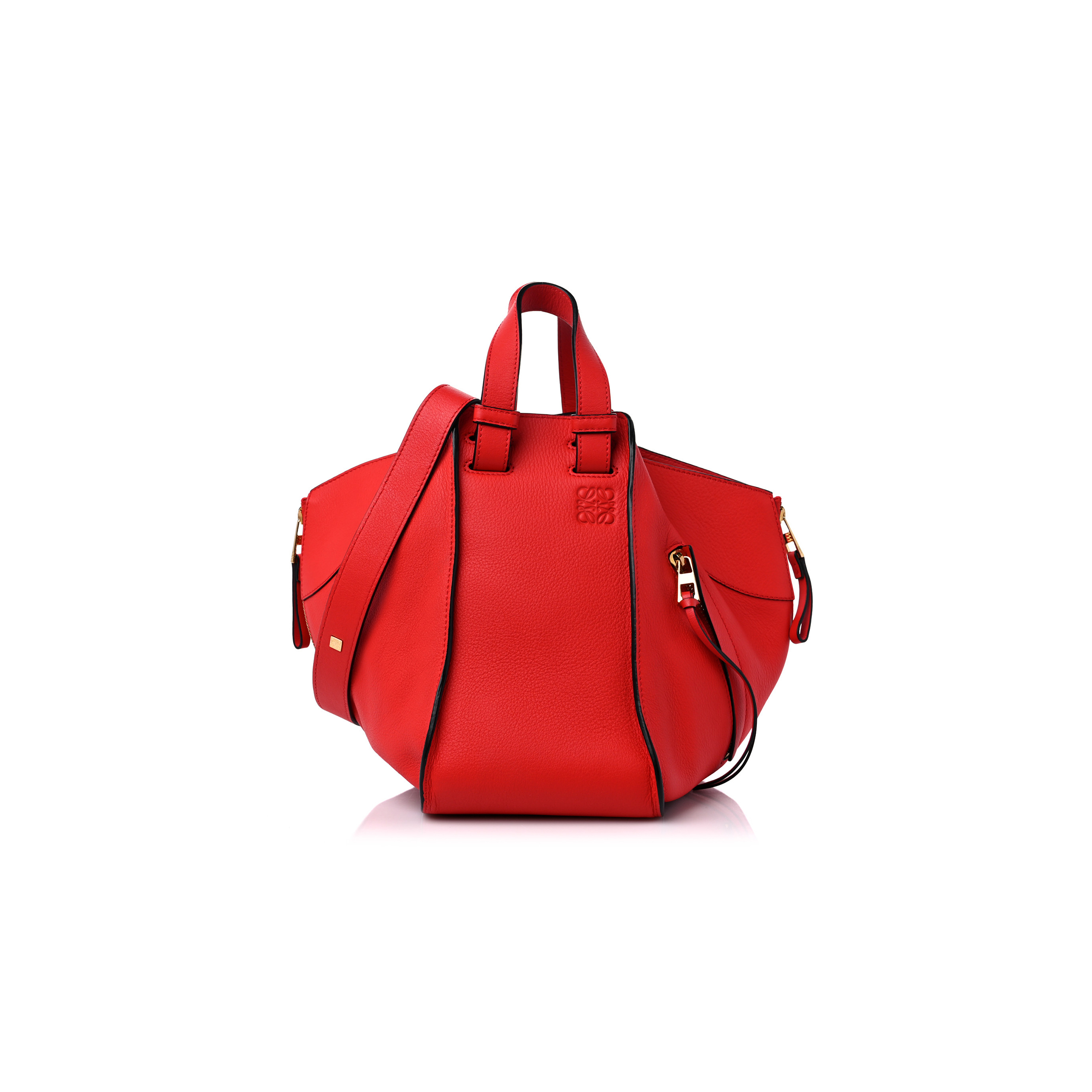 LOEWE CALFSKIN SMALL HAMMOCK SHOULDER BAG SCARLET RED (30*25*13.5cm)