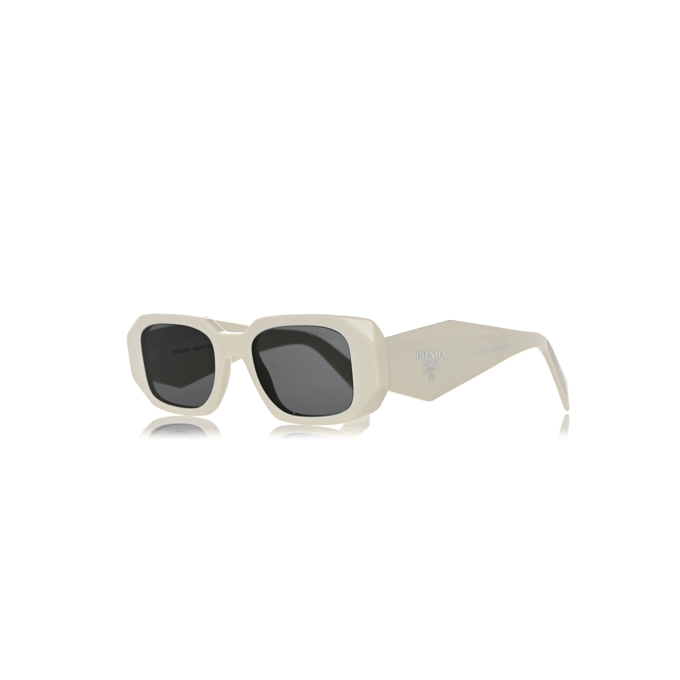 PRADA ACETATE SYMBOLE SUNGLASSES SPR 17W WHITE