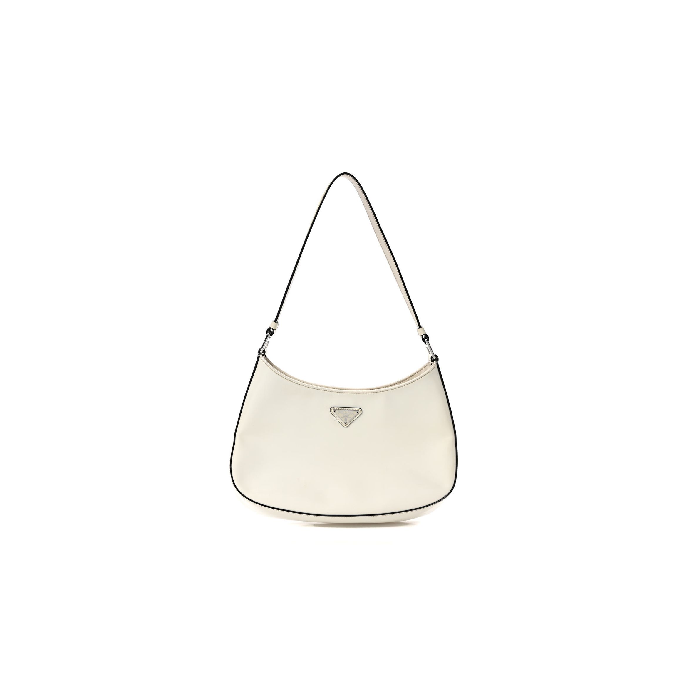 PRADA SPAZZOLATO CLEO SHOULDER BAG WHITE (27*18*5cm)