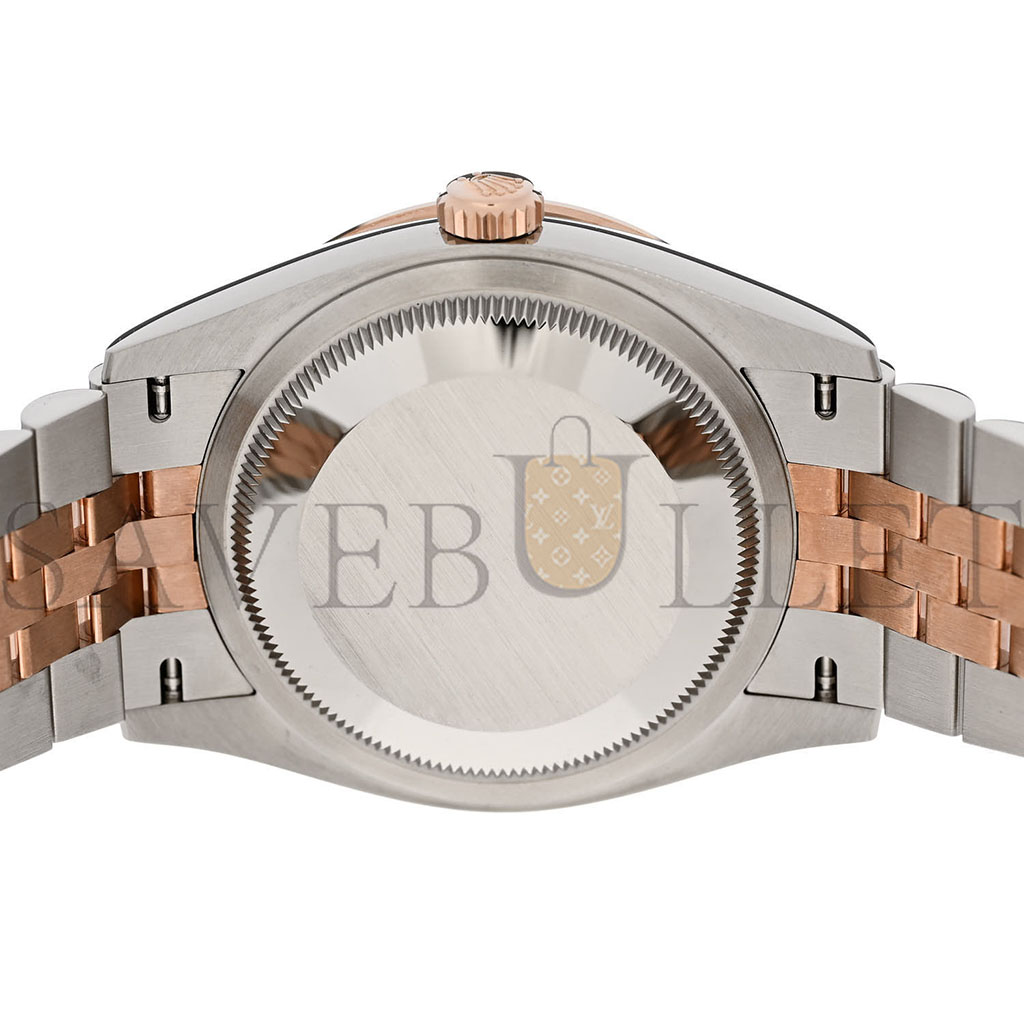 ROLEX STAINLESS STEEL 18K EVEROSE GOLD DIAMOND BEZEL 36MM OYSTER PERPETUAL DATEJUST WATCH BLACK 126281RBR ROLEX STAINLESS STEEL 18K EVEROSE GOLD DIAMOND BEZEL 36MM OYSTER PERPETUAL DATEJUST WATCH BLACK 126281RBR