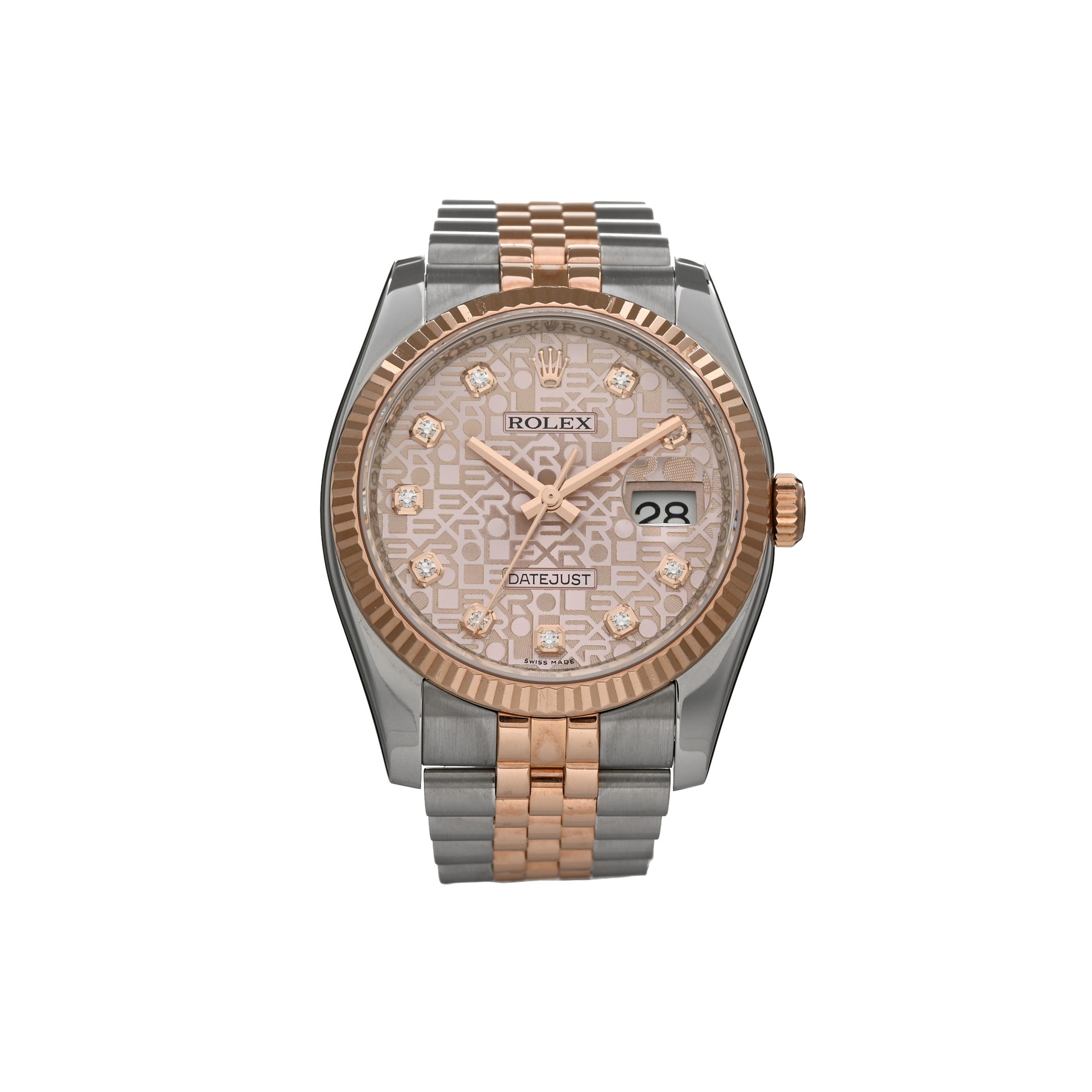 ROLEX STAINLESS STEEL 18K EVEROSE GOLD DIAMOND 36MM OYSTER PERPETUAL DATEJUST WATCH PINK JUBILEE 116231 ROLEX STAINLESS STEEL 18K EVEROSE GOLD DIAMOND 36MM OYSTER PERPETUAL DATEJUST WATCH PINK JUBILEE 116231