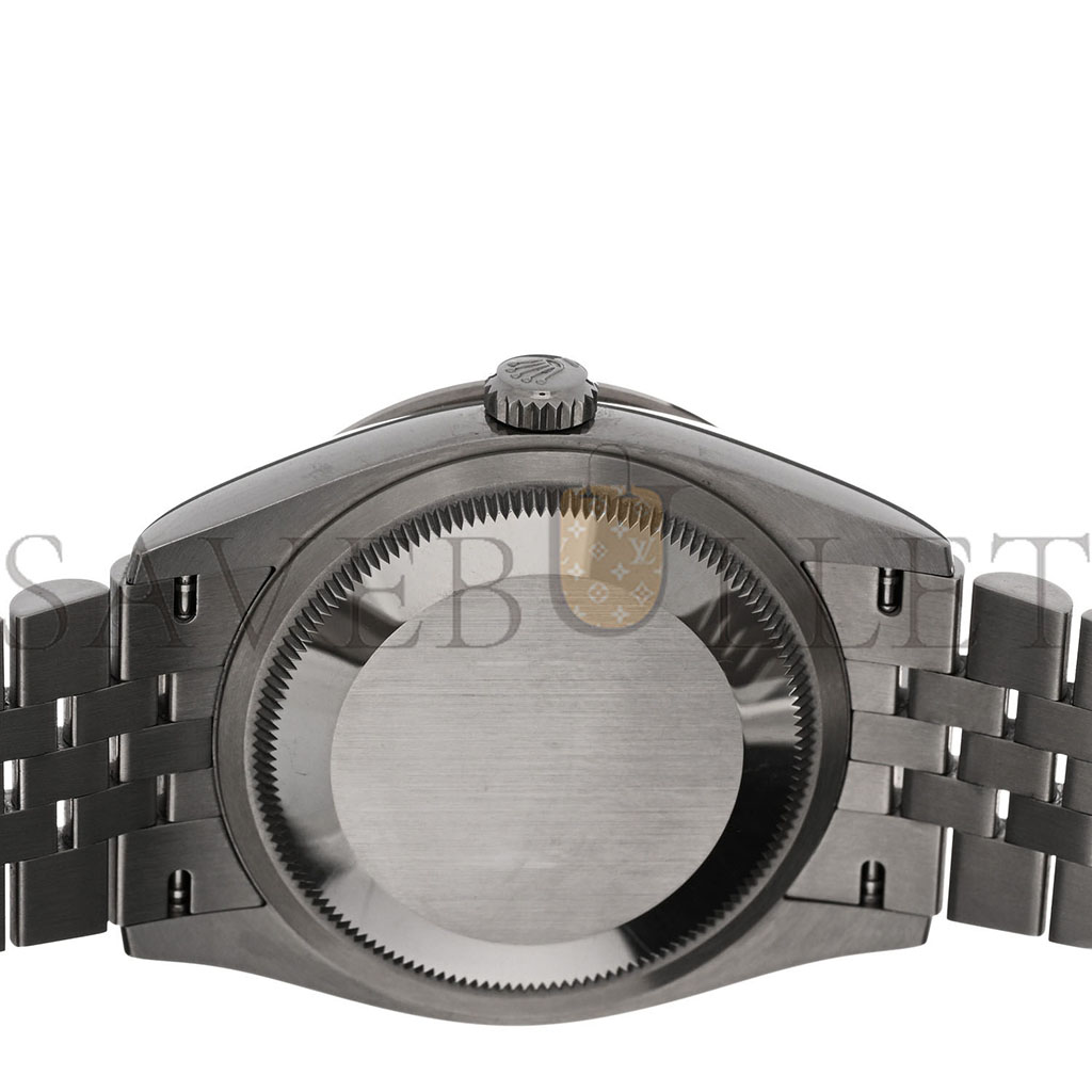ROLEX STAINLESS STEEL 18K WHITE GOLD DIAMOND BEZEL 36MM OYSTER PERPETUAL DATEJUST WATCH BLUE 126284RBR ROLEX STAINLESS STEEL 18K WHITE GOLD DIAMOND BEZEL 36MM OYSTER PERPETUAL DATEJUST WATCH BLUE 126284RBR