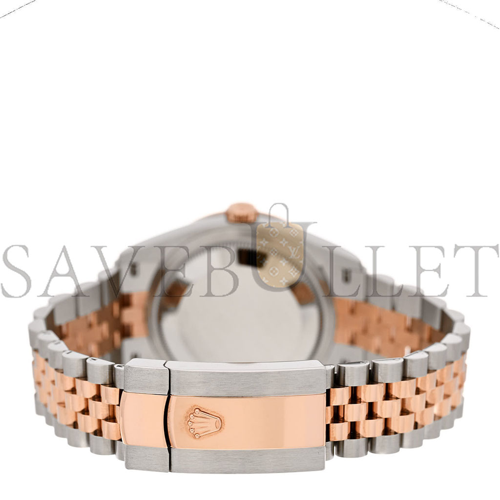 ROLEX STAINLESS STEEL 18K EVEROSE GOLD DIAMOND BEZEL 36MM OYSTER PERPETUAL DATEJUST WATCH BLACK 126281RBR ROLEX STAINLESS STEEL 18K EVEROSE GOLD DIAMOND BEZEL 36MM OYSTER PERPETUAL DATEJUST WATCH BLACK 126281RBR