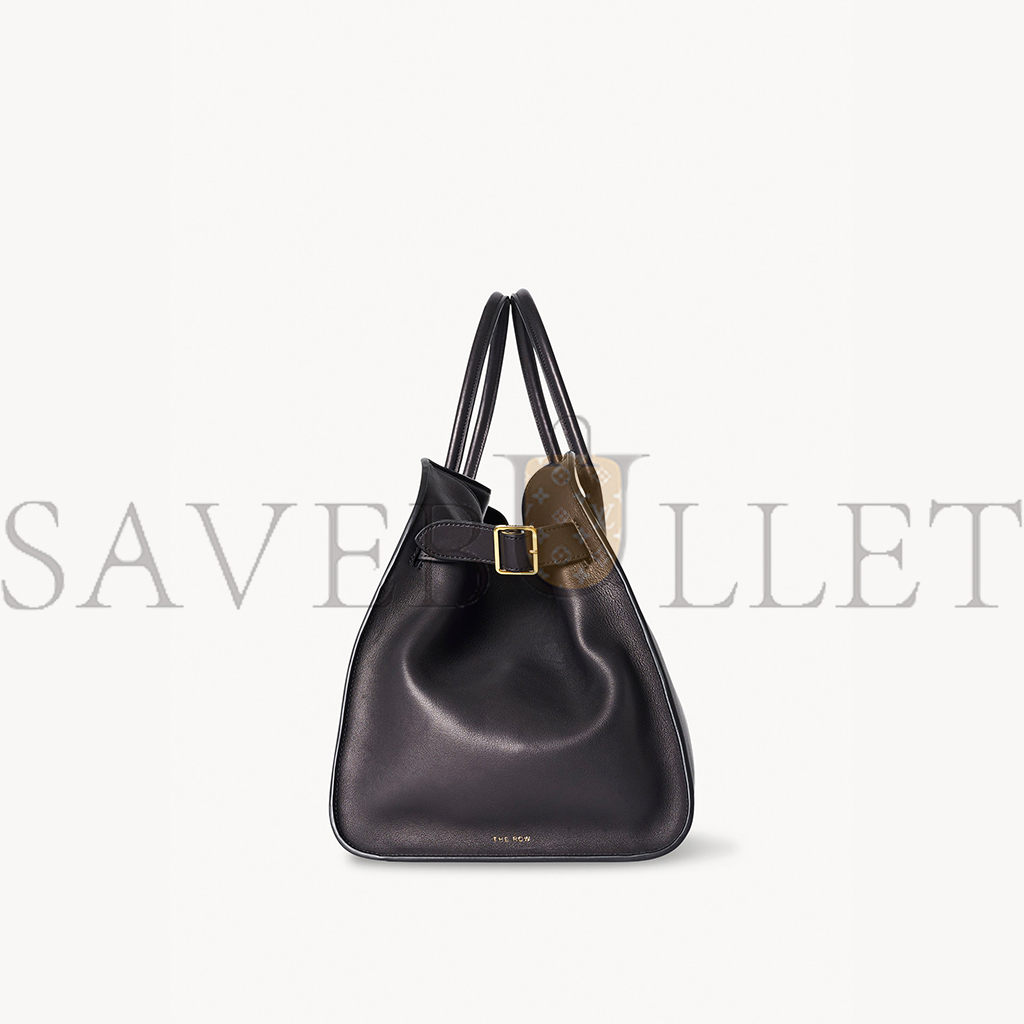 THE ROW SOFT MARGAUX 17 BAG IN LEATHER BLACK W1254L72BLSG (43*30*25cm)