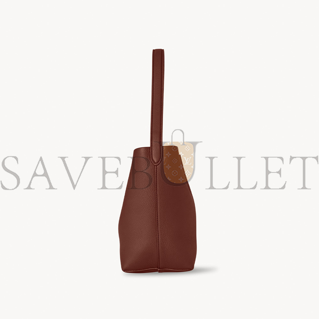 THE ROW SMALL NS PARK TOTE IN LEATHER COGNAC W1314L133CGNPL (25*22*12cm)